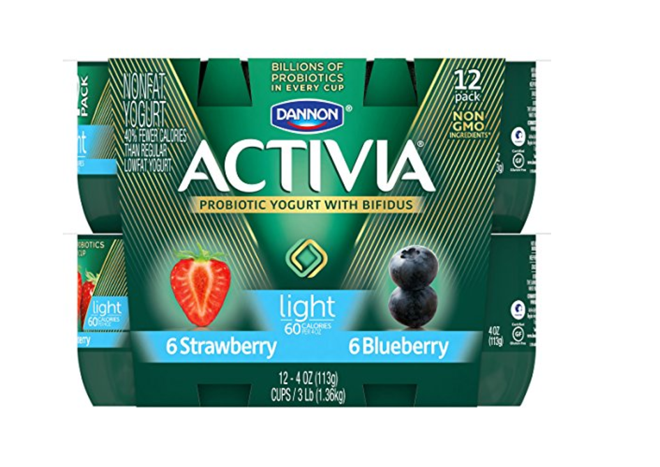 Activia Light Nonfat Yogurt Strawberry Blueberry 12 X 4 Oz La Comprita 9041